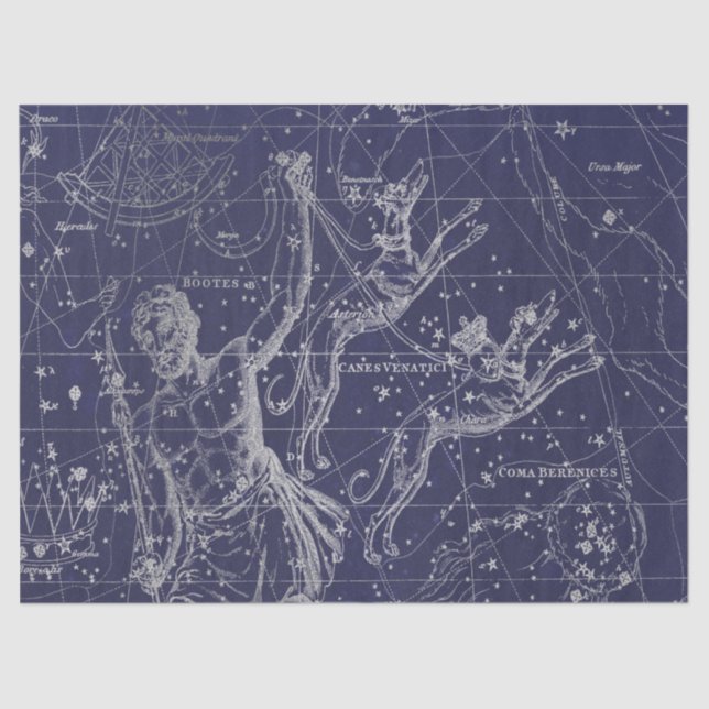 Papel De Seda Diseño de la serie de mapas de estrellas de galaxi (Anverso)