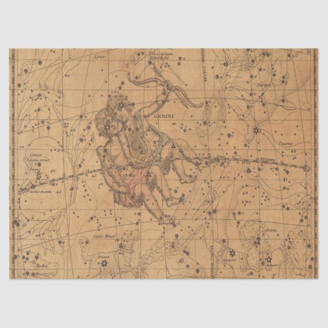 Papel De Seda Diseño de la serie de mapas de galaxia antigua 1 (Anverso)