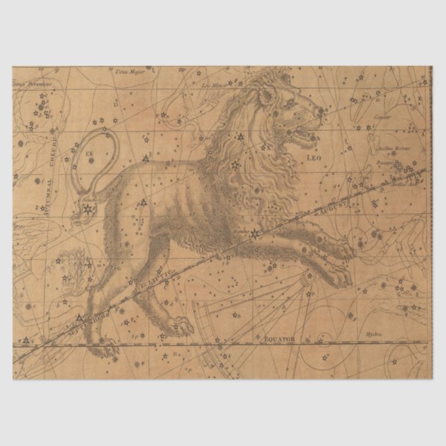 Papel De Seda Diseño de la serie de mapas de galaxia antigua 11 (Anverso)