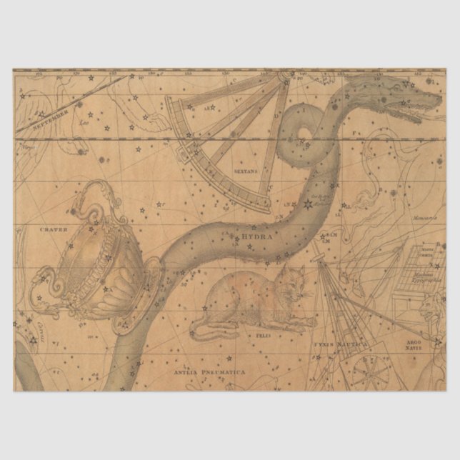 Papel De Seda Diseño de la serie de mapas de galaxia antigua 3 (Anverso)