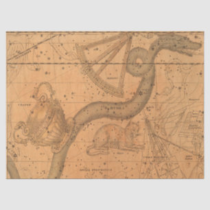 Papel De Seda Diseño de la serie de mapas de galaxias antiguas 3