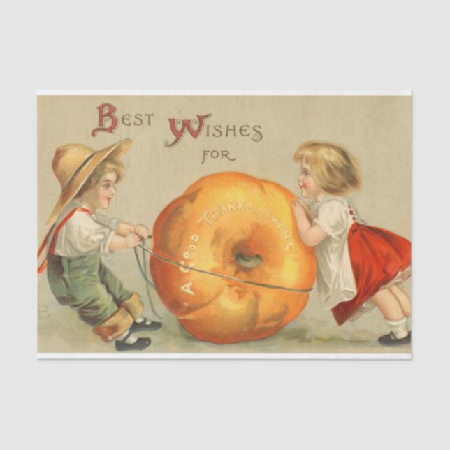 Papel De Seda Diseño de la serie de mezclas de Acción de Gracias (Anverso)