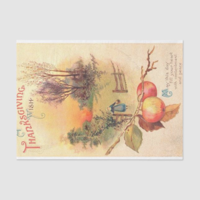 Papel De Seda Diseño de la serie de mezclas de Acción de Gracias (Anverso)