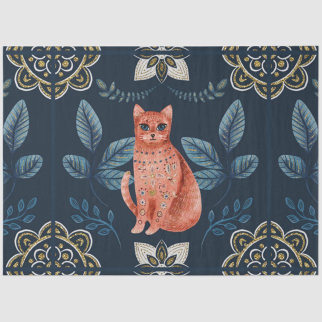 Papel De Seda Diseño de la serie de mosaicos nórdicos 24 para Na (Anverso)