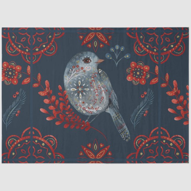 Papel De Seda Diseño de la serie de mosaicos nórdicos 26 para Na (Anverso)