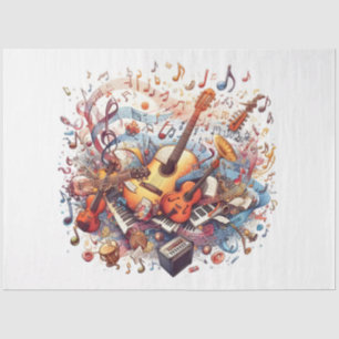 Papel De Seda Diseño de la serie de notas musicales 11