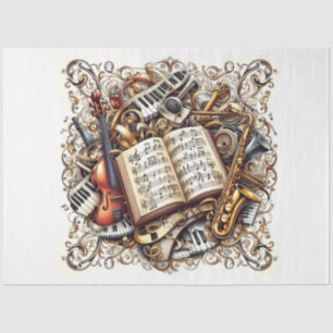 Papel De Seda Diseño de la serie de notas musicales 12