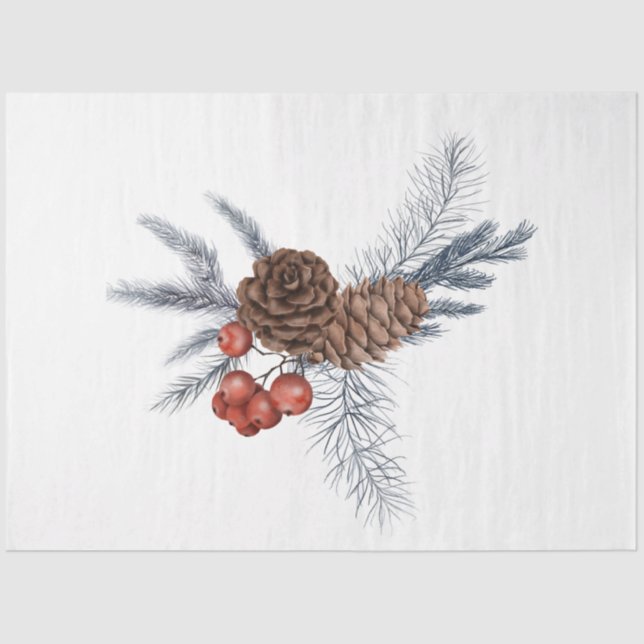 Papel De Seda Diseño de la serie de pájaros para Navidades 9 (Anverso)