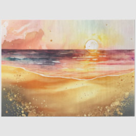 Papel De Seda Diseño de la serie de puesta de sol en acuarela 15
