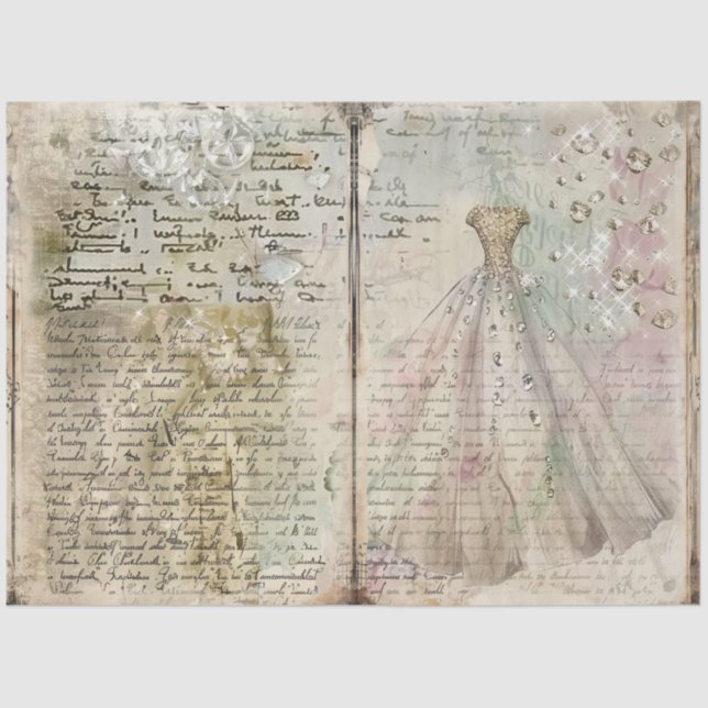 Papel De Seda Diseño de la serie de revistas basura de coser #8 (Anverso)