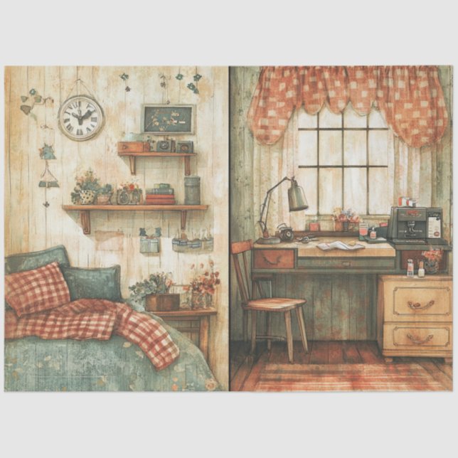 Papel De Seda Diseño de la serie de revistas basura de una sala  (Anverso)