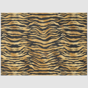 Papel De Seda Diseño de la serie de tigres azules y dorados 4