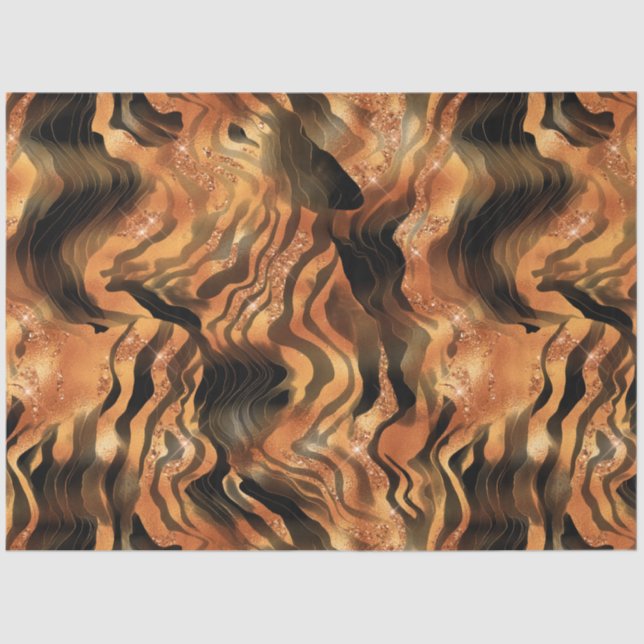 Papel De Seda Diseño de la serie de tigres Purpurinas #7 (Anverso)