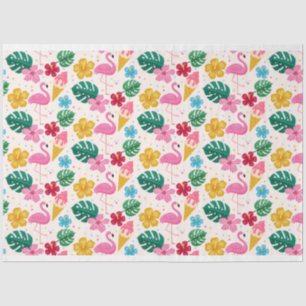 Papel De Seda Diseño de la serie de Vibes Tropicales Flamingo 1