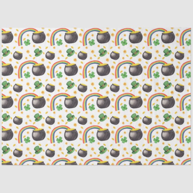 Papel De Seda Diseño de la serie del Día de San Patricio 12 (Anverso)