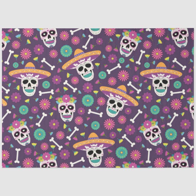 Papel De Seda Diseño de la serie Día de Muertos 4 (Anverso)