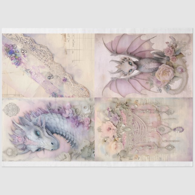 Papel De Seda Diseño de la serie Dragon 13 (Anverso)