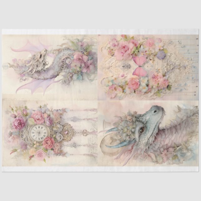 Papel De Seda Diseño de la serie Dragon de Victoria 8 (Anverso)