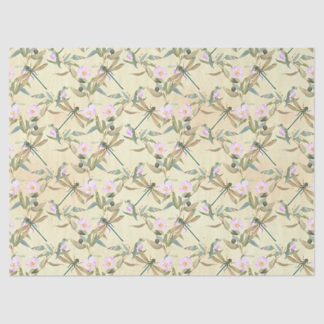 Papel De Seda Diseño de la serie Dragonflies 8 (Anverso)