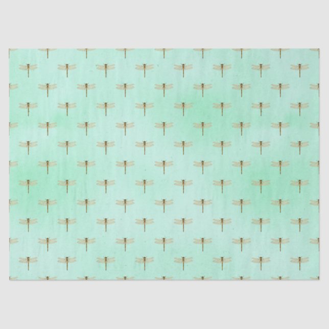 Papel De Seda Diseño de la serie Dragonflies de época 12 (Anverso)