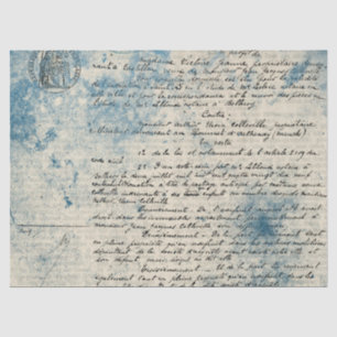 Papel De Seda Diseño de la serie Ephemera Blue Paper 9