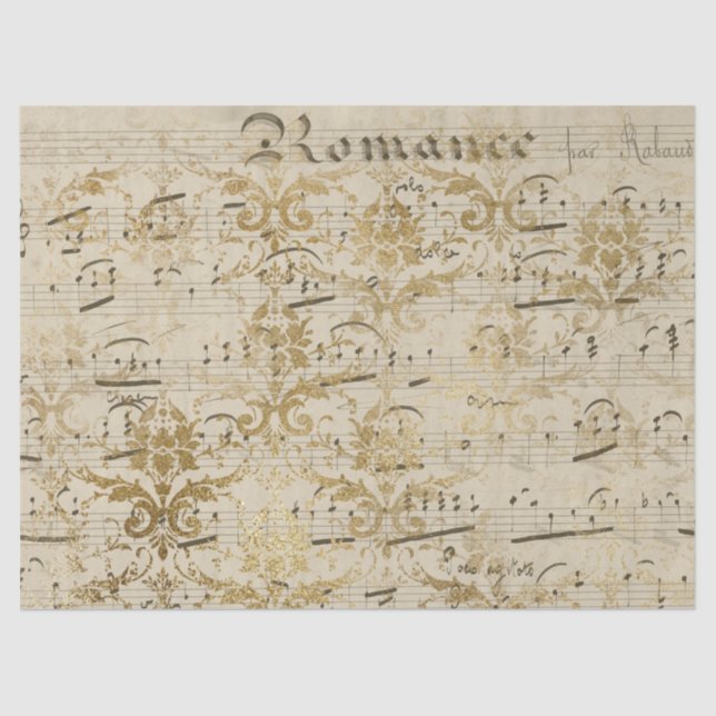 Papel De Seda Diseño de la serie Ephemera Gold 10 (Anverso)