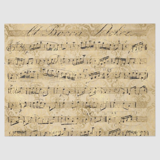 Papel De Seda Diseño de la serie Ephemera Gold 9 (Anverso)