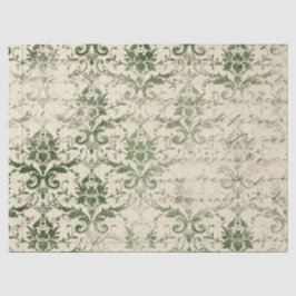 Papel De Seda Diseño de la serie Ephemera Green Paper 1