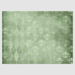 Papel De Seda Diseño de la serie Ephemera Green Paper 5