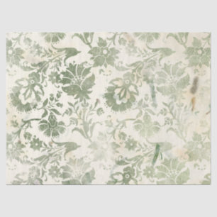 Papel De Seda Diseño de la serie Ephemera Green Paper 8