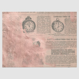 Papel De Seda Diseño de la serie Ephemera Rosa Gold 14