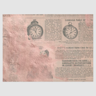 Papel De Seda Diseño de la serie Ephemera Rosa Gold 14