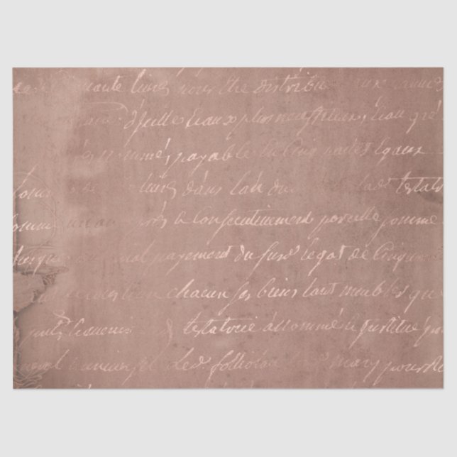 Papel De Seda Diseño de la serie Ephemera Rosa Gold 16 (Anverso)