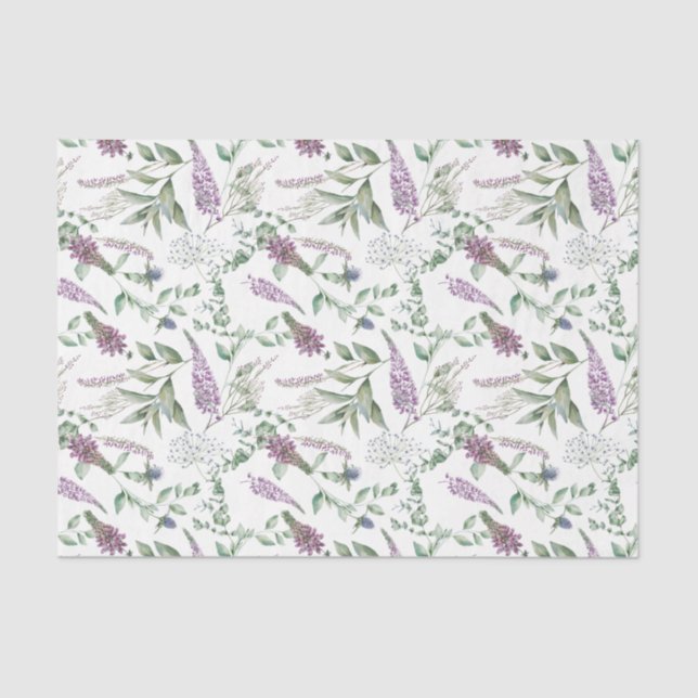 Papel De Seda Diseño de la serie Escocesa Floral y Tartán 20 (Anverso)