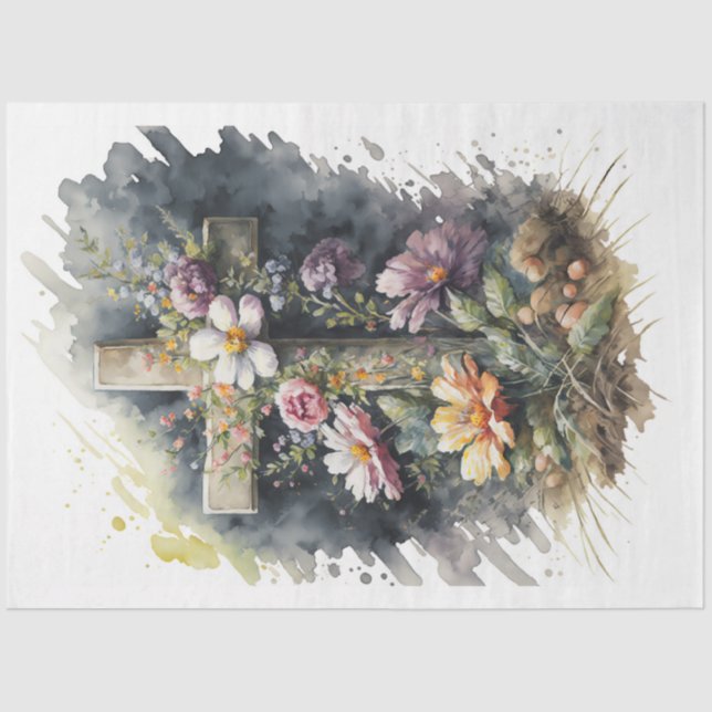 Papel De Seda Diseño de la serie floral 1 (Anverso)