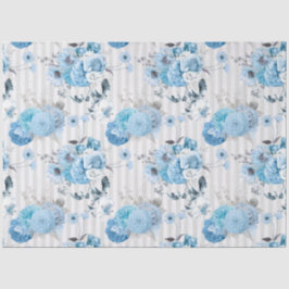 Papel De Seda Diseño de la serie floral azul 10