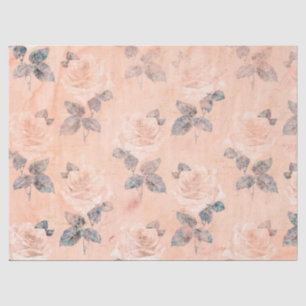 Papel De Seda Diseño de la serie floral desgastada melocotón 5