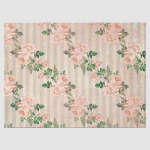 Papel De Seda Diseño de la serie floral deslucida melocotón 1