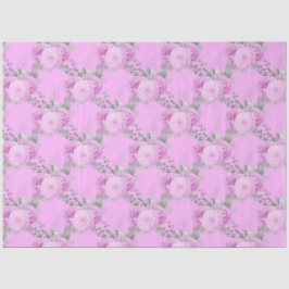 Papel De Seda Diseño de la serie floral púrpura y plateada 7