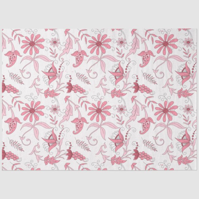 Papel De Seda Diseño de la serie floral rosa 4 (Anverso)