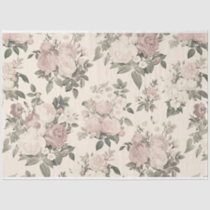 Papel De Seda Diseño de la serie floral rosa desaliñado 2