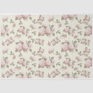 Papel De Seda Diseño de la serie floral rosa desaliñado 6