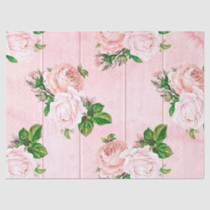 Papel De Seda Diseño de la serie floral rosa desgastada 4