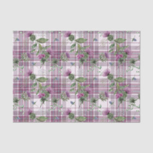 Papel De Seda Diseño de la serie floral y de tartán escocés 14