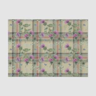 Papel De Seda Diseño de la serie floral y de tartán escocés 16