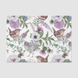 Papel De Seda Diseño de la serie floral y de tartán escocés 21