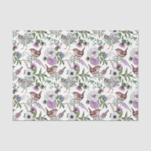 Papel De Seda Diseño de la serie floral y de tartán escocés 23
