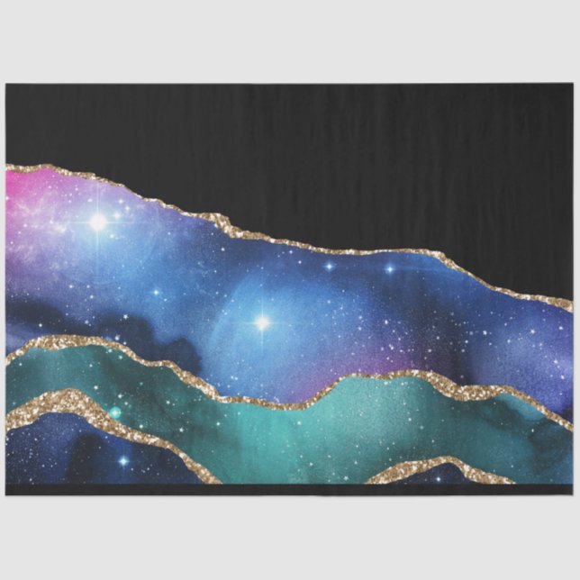 Papel De Seda Diseño de la serie Galaxy Agate 15 (Anverso)
