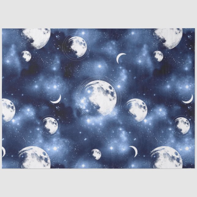 Papel De Seda Diseño de la serie Galaxy Moon 7 (Anverso)