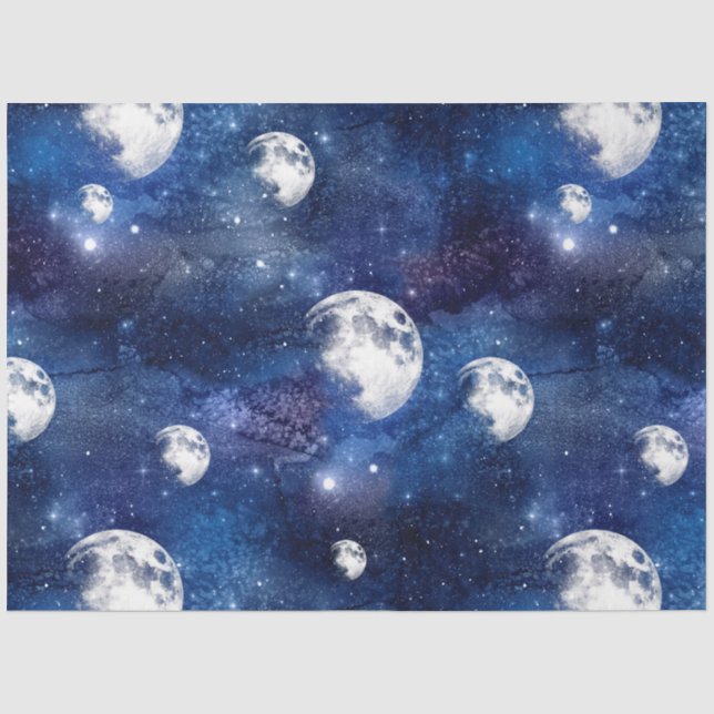 Papel De Seda Diseño de la serie Galaxy Moon 8 (Anverso)